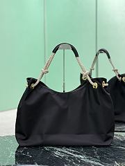 Kitlife Prada Mariner Large Re-Nylon Shoulder Bag Black 1BC244 48x39x14cm  - 5