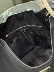 Kitlife Prada Mariner Large Re-Nylon Shoulder Bag Black 1BC244 48x39x14cm  - 4
