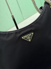 Kitlife Prada Mariner Large Re-Nylon Shoulder Bag Black 1BC244 48x39x14cm  - 2