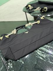 Kitlife Prada Mariner Large Re-Nylon Shoulder Bag Black 1BC244 48x39x14cm  - 3