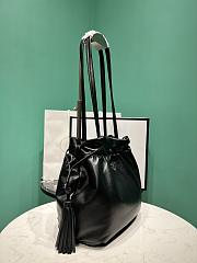 Kitlife Prada Nappa Drawstring Tote Bag Black 1BG541 24x25x11cm - 6