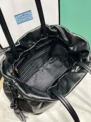 Kitlife Prada Nappa Drawstring Tote Bag Black 1BG541 24x25x11cm - 5
