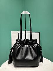 Kitlife Prada Nappa Drawstring Tote Bag Black 1BG541 24x25x11cm - 4