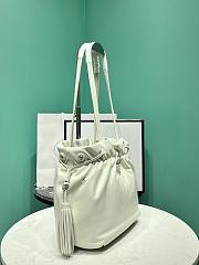 Kitlife Prada Nappa Drawstring Tote Bag White 1BG541 24x25x11cm  - 5