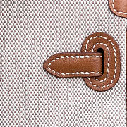 Kitlife Hermes Birkin 25 Cargo Ecru-Beige Toile H and Gold Swift Palladium Hardware - 2