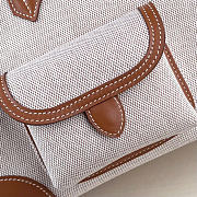 Kitlife Hermes Birkin 25 Cargo Ecru-Beige Toile H and Gold Swift Palladium Hardware - 6