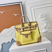 Kitlife Hermes Birkin 25 Cargo Yellow Toile H and Gold Swift Palladium Hardware  - 1