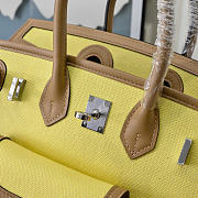 Kitlife Hermes Birkin 25 Cargo Yellow Toile H and Gold Swift Palladium Hardware  - 2