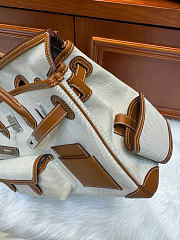 Kitlife Hermes Birkin Cargo 35 Gold Swift and Gold-Ecru Toile H Canvas Palladium Hardware - 3