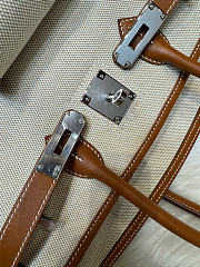 Kitlife Hermes Birkin Cargo 35 Gold Swift and Gold-Ecru Toile H Canvas Palladium Hardware - 2
