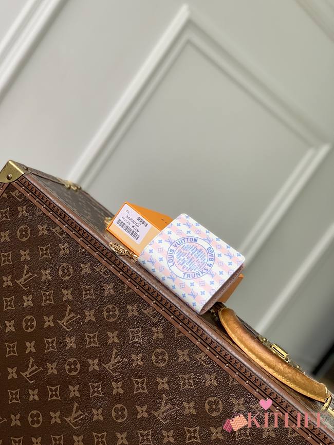 Kitlife Louis Vuitotn Charms Pocket Wallet Blue M29058 9x10x2.5cm - 1