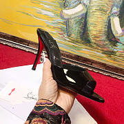 Kitlife Christian Louboutin Patent Miss Z 100 Mules in Black - 6