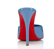 Kitlife Christian Louboutin Patent Miss Z 100 Mules in Blue - 4