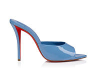 Kitlife Christian Louboutin Patent Miss Z 100 Mules in Blue - 2