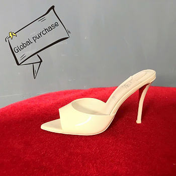 Kitlife Christian Louboutin Patent Miss Z 100 Mules in White
