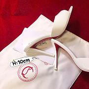 Kitlife Christian Louboutin Patent Miss Z 100 Mules in White - 5