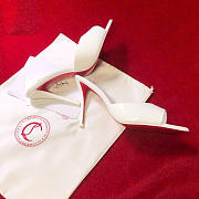 Kitlife Christian Louboutin Patent Miss Z 100 Mules in White - 3