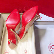 Kitlife Christian Louboutin Patent Miss Z 100 Mules in Beige - 6