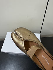 Kitlife Maison Margiela Tabi Leather Ballerina Mules Gold - 3