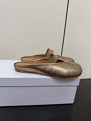 Kitlife Maison Margiela Tabi Leather Ballerina Mules Gold - 5