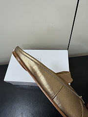 Kitlife Maison Margiela Tabi Leather Ballerina Mules Gold - 4