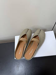 Kitlife Maison Margiela Tabi Leather Ballerina Mules Grey - 4