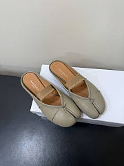 Kitlife Maison Margiela Tabi Leather Ballerina Mules Grey - 5