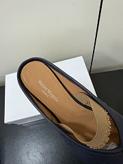Kitlife Maison Margiela Tabi Leather Ballerina Mules Dark Blue - 3