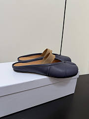 Kitlife Maison Margiela Tabi Leather Ballerina Mules Dark Blue - 2