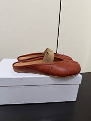 Kitlife Maison Margiela Tabi Leather Ballerina Mules Burnt Orange - 5