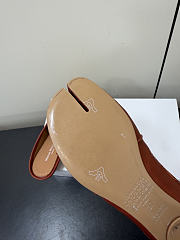 Kitlife Maison Margiela Tabi Leather Ballerina Mules Burnt Orange - 4