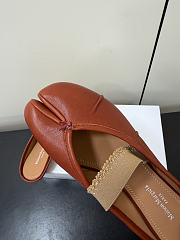 Kitlife Maison Margiela Tabi Leather Ballerina Mules Burnt Orange - 3