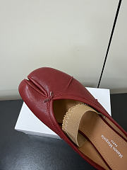 Kitlife Maison Margiela Tabi Leather Ballerina Mules Red - 3