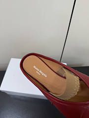 Kitlife Maison Margiela Tabi Leather Ballerina Mules Red - 2