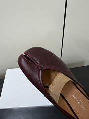 Kitlife Maison Margiela Tabi Leather Ballerina Mules Burgundy - 2