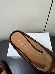 Kitlife Maison Margiela Tabi Leather Ballerina Mules Burgundy - 5