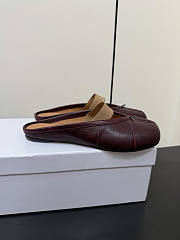 Kitlife Maison Margiela Tabi Leather Ballerina Mules Burgundy - 4