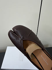 Kitlife Maison Margiela Tabi Leather Ballerina Mules Dark Brown - 5