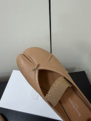 Kitlife Maison Margiela Tabi Leather Ballerina Mules Beige - 5