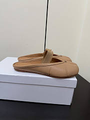 Kitlife Maison Margiela Tabi Leather Ballerina Mules Beige - 3
