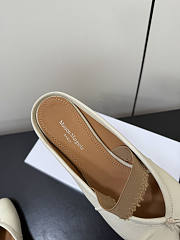 Kitlife Maison Margiela Tabi Leather Ballerina Mules White - 3