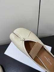 Kitlife Maison Margiela Tabi Leather Ballerina Mules White - 2