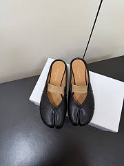 Kitlife Maison Margiela Tabi Leather Ballerina Mules Black - 1