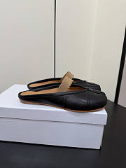 Kitlife Maison Margiela Tabi Leather Ballerina Mules Black - 2