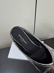 Kitlife Maison Margiela Tabi Leather Ballerina Mules Silver - 6
