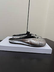 Kitlife Maison Margiela Tabi Leather Ballerina Mules Silver - 4