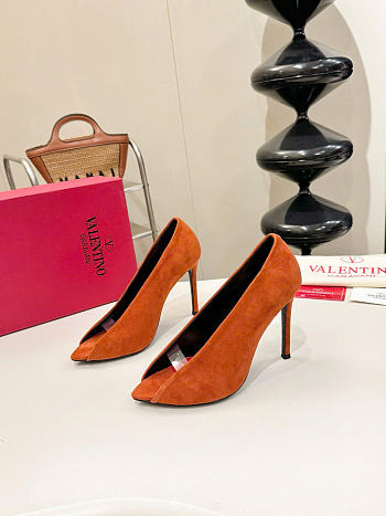 Kitlife Valentino Garavani Open-toe Révélé Suede Pumps 105mm Brown