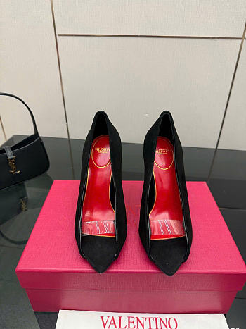 Kitlife Valentino Garavani Open-toe Révélé Suede Pumps 105mm Black