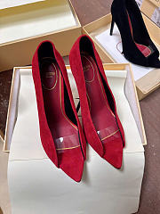 Kitlife Valentino Garavani Open-toe Révélé Suede Pumps 105mm Red - 1