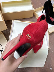 Kitlife Valentino Garavani Open-toe Révélé Suede Pumps 105mm Red - 3